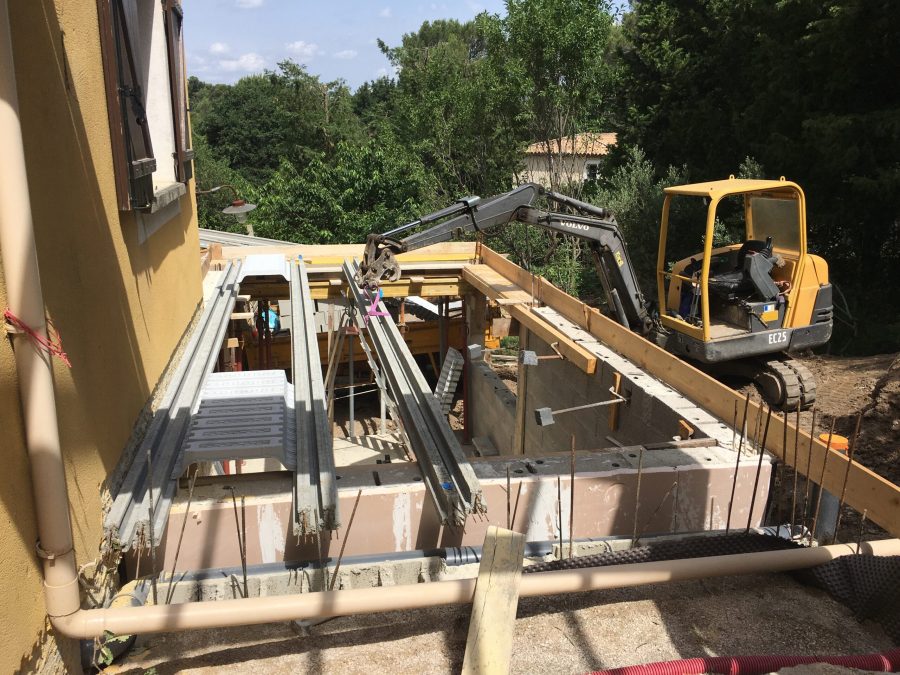 plancher béton terrasse - Belcodene - juin 2022