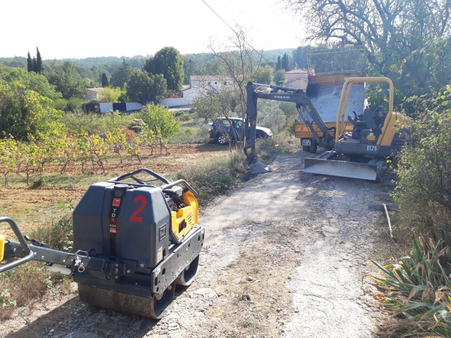 Réfection chemin privé. Réalisation à Fuveau Les michels en octobre 2022